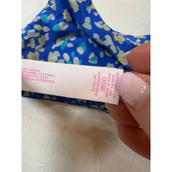 Victoria's Secret 36DD Blue Floral Push-Up Bra Nylon Blend (bin LL146) - Picture 5 of 8